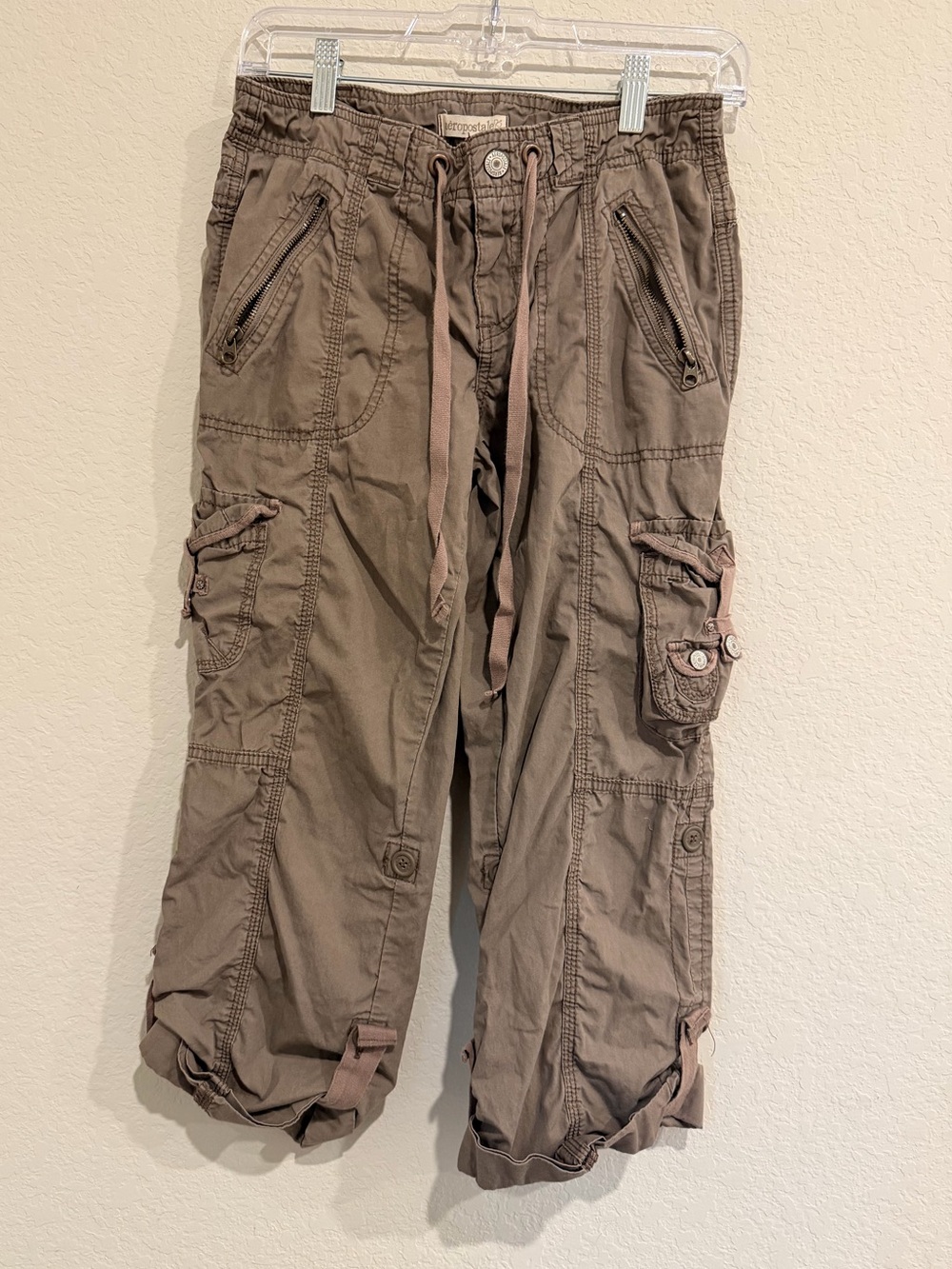 Vintage Y2K Aeropostale Cargo Capris Brown Utility Size 1/2